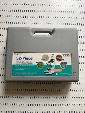 IQ CREW 52-Piece Microscope Set - Gray Case with Teal Label
